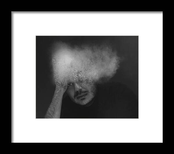 Conceptual Framed Print featuring the photograph The Well Of Sadness #1 by Radin Badrnia