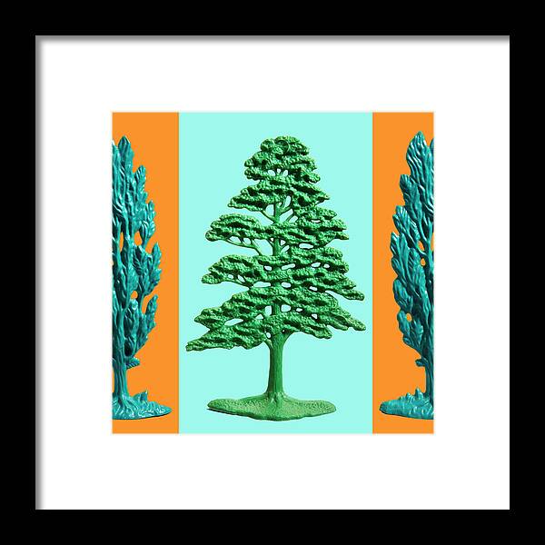 Campy Framed Print featuring the drawing Three Trees #1 by CSA Images