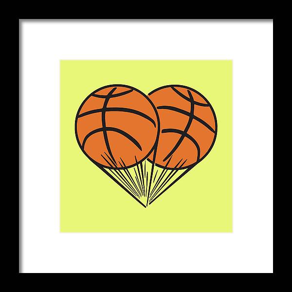 Ball Framed Print featuring the drawing Two Basketballs #1 by CSA Images
