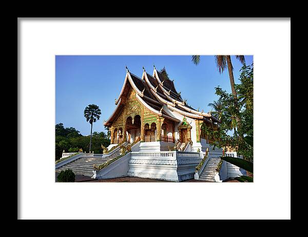 Asian And Indian Ethnicities Framed Print featuring the photograph Wat Mai Suwannaphumaham In Luang #1 by Fototrav