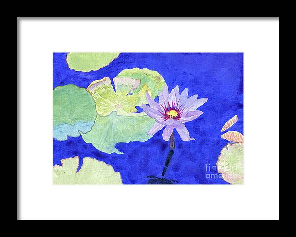 Lily Framed Print featuring the painting Water Lily by Anne Marie Brown