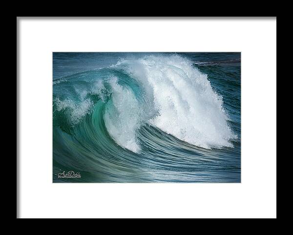 Wave Framed Print featuring the photograph Wave Action #1 by Andrew Dickman