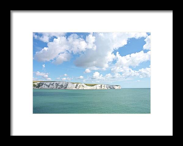 Water's Edge Framed Print featuring the photograph White Cliffs Of Dover #1 by Lisavalder