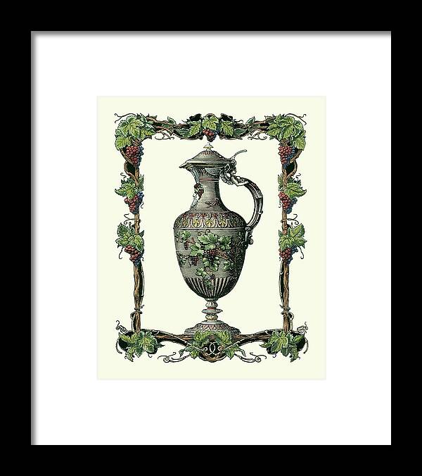 Decorative Elements Framed Print featuring the painting Wine Vessel II #1 by D. Bookman