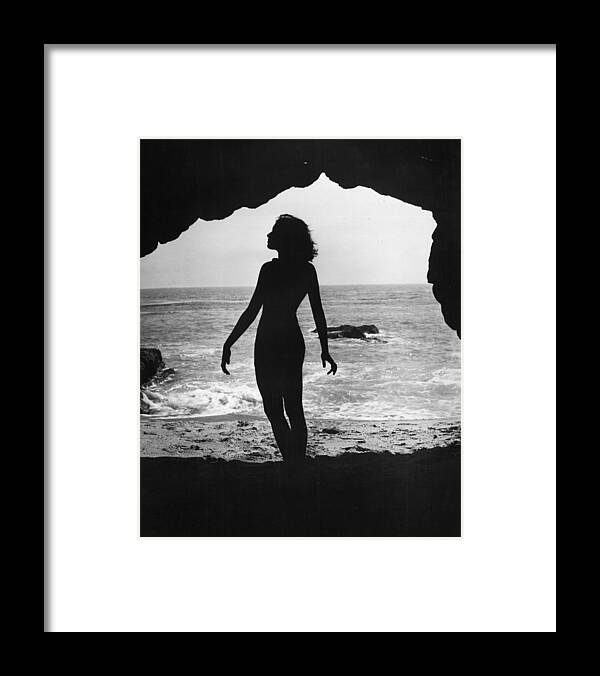 1930-1939 Framed Print featuring the photograph Woman On Beach #1 by Sasha