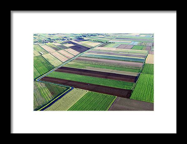 Scenics Framed Print featuring the photograph Aerial Photo Of Farmland #10 by Dariuszpa