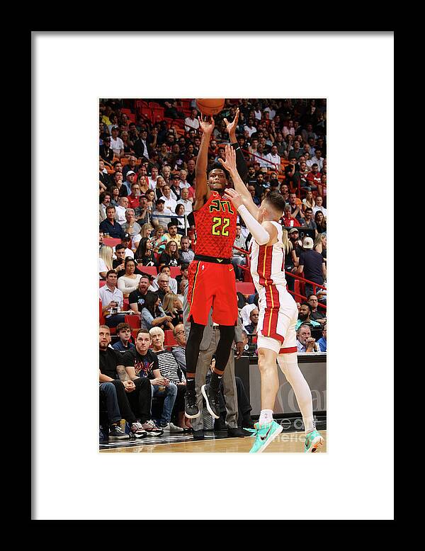 Nba Pro Basketball Framed Print featuring the photograph Atlanta Hawks V Miami Heat by Oscar Baldizon