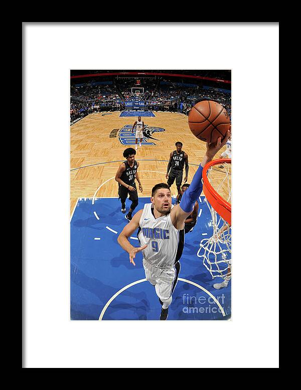 Nba Pro Basketball Framed Print featuring the photograph Brooklyn Nets V Orlando Magic by Fernando Medina