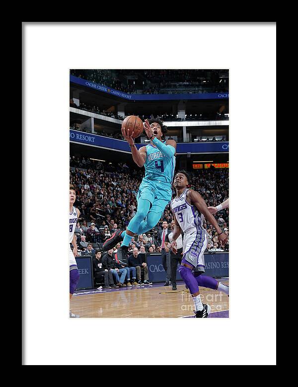 Nba Pro Basketball Framed Print featuring the photograph Charlotte Hornets V Sacramento Kings by Rocky Widner