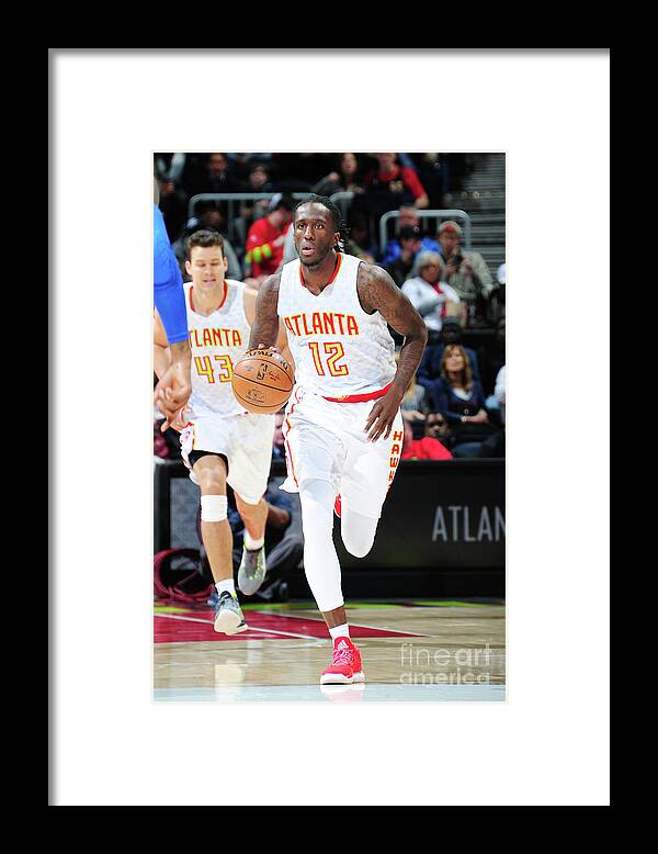 Taurean Prince Framed Print featuring the photograph Detroit Pistons V Atlanta Hawks by Scott Cunningham