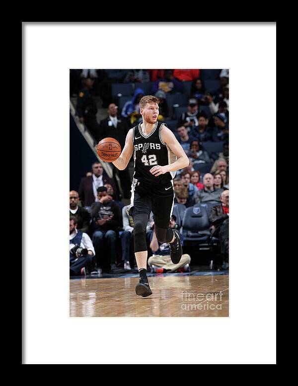 Davis Bertans Framed Print featuring the photograph San Antonio Spurs V Memphis Grizzlies #10 by Joe Murphy