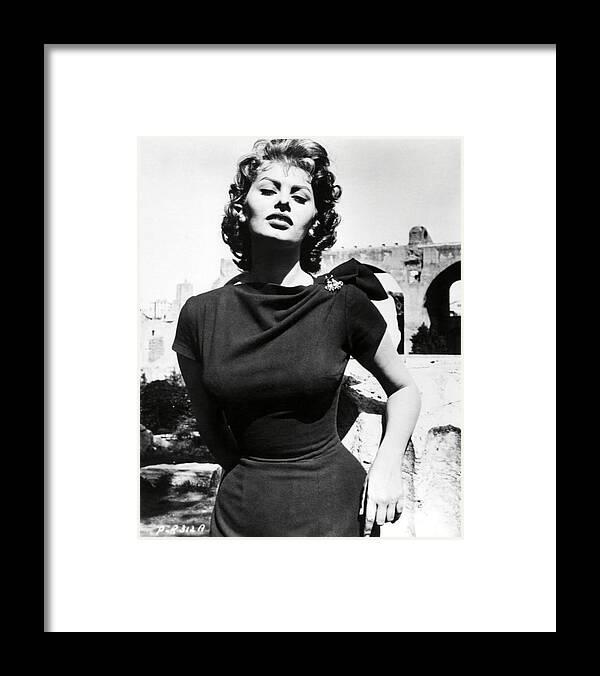 Sophia Loren Framed Print featuring the photograph Sophia Loren . #10 by Album