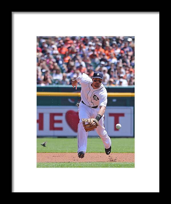 American League Baseball Framed Print featuring the photograph Texas Rangers V Detroit Tigers by Leon Halip