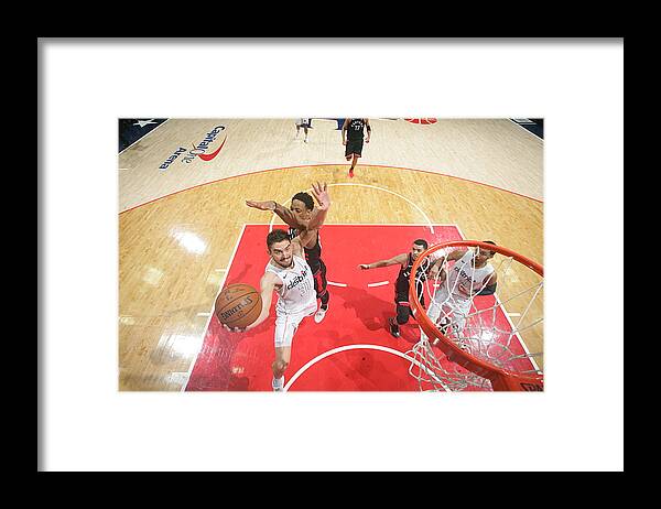 Nba Pro Basketball Framed Print featuring the photograph Toronto Raptors V Washington Wizards by Ned Dishman