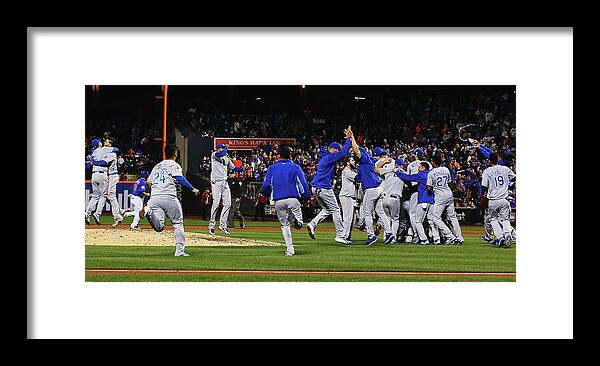 American League Baseball Framed Print featuring the photograph World Series - Kansas City Royals V New #10 by Al Bello