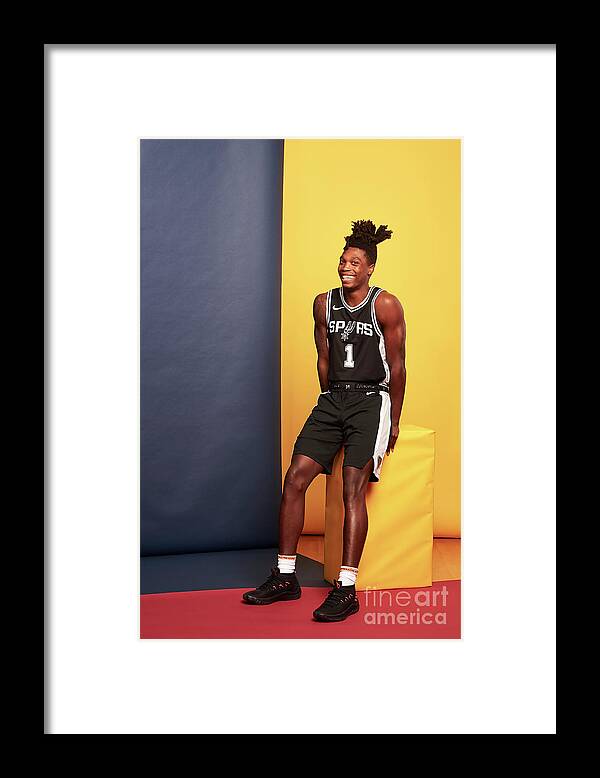 Lonnie Walker Iv Framed Print featuring the photograph 2018 Nba Rookie Photo Shoot #101 by Jennifer Pottheiser