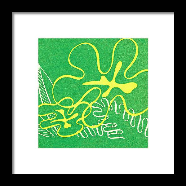 Abstract Framed Print featuring the drawing Abstract pattern #103 by CSA Images