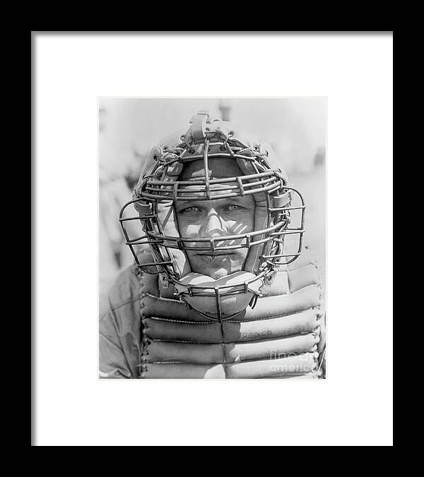 Baseball Catcher Framed Print featuring the photograph National Baseball Hall Of Fame Library by National Baseball Hall Of Fame Library