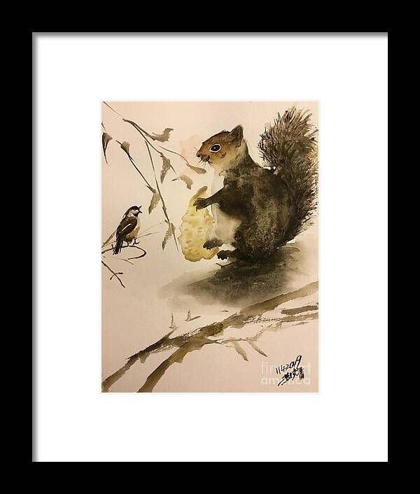 1072019 Framed Print featuring the painting 1072019 by Han in Huang wong