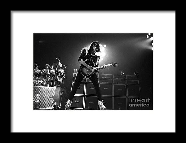 Kiss Framed Print featuring the photograph Mark Sullivan 70s Rock Archive #109 by Mark Sullivan