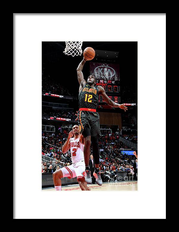 Atlanta Framed Print featuring the photograph Chicago Bulls V Atlanta Hawks by Scott Cunningham