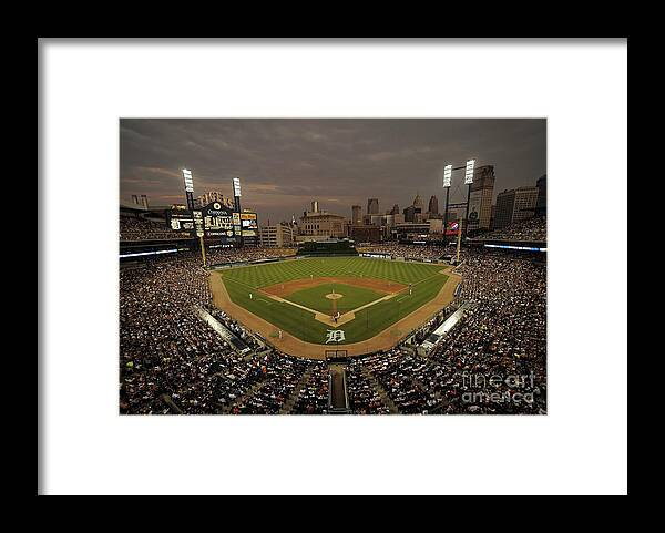 American League Baseball Framed Print featuring the photograph Cleveland Indians V Detroit Tigers #11 by Mark Cunningham