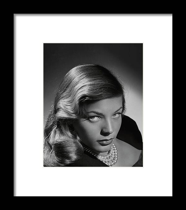 Lauren Bacall Framed Print featuring the photograph Lauren Bacall . #11 by Album
