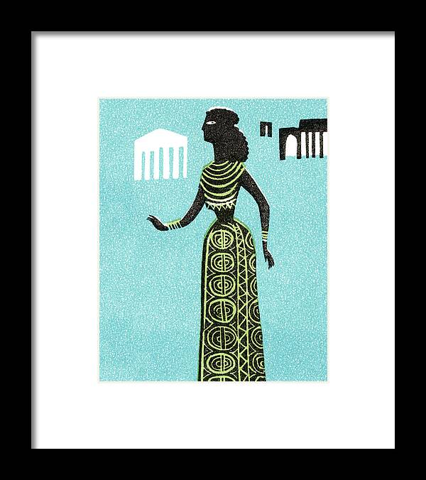 Adult Framed Print featuring the drawing Middle Eastern woman #11 by CSA Images