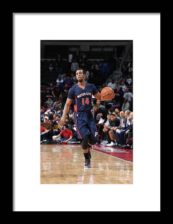 Ish Smith Framed Print featuring the photograph Milwaukee Bucks V Detroit Pistons #11 by Chris Schwegler