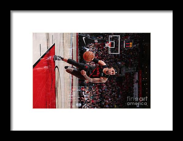 Nba Pro Basketball Framed Print featuring the photograph Sacramento Kings V Portland Trail by Sam Forencich