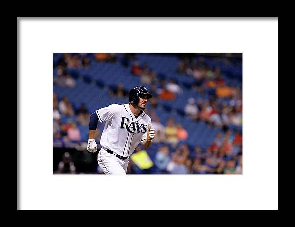 Second Inning Framed Print featuring the photograph Toronto Blue Jays V Tampa Bay Rays by Brian Blanco
