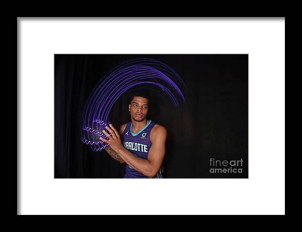 Miles Bridges Framed Print featuring the photograph 2018 Nba Rookie Photo Shoot by Brian Babineau