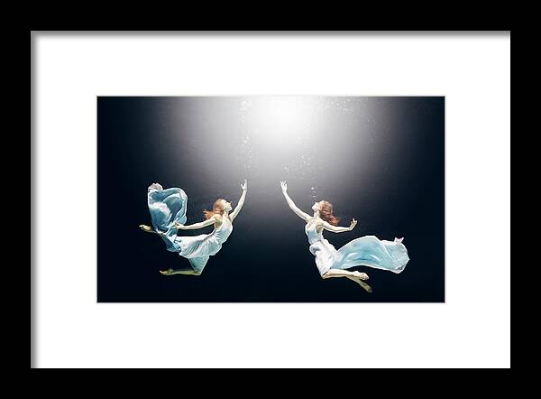 People Framed Print featuring the photograph Ballet Dancer Underwater #12 by Henrik Sorensen