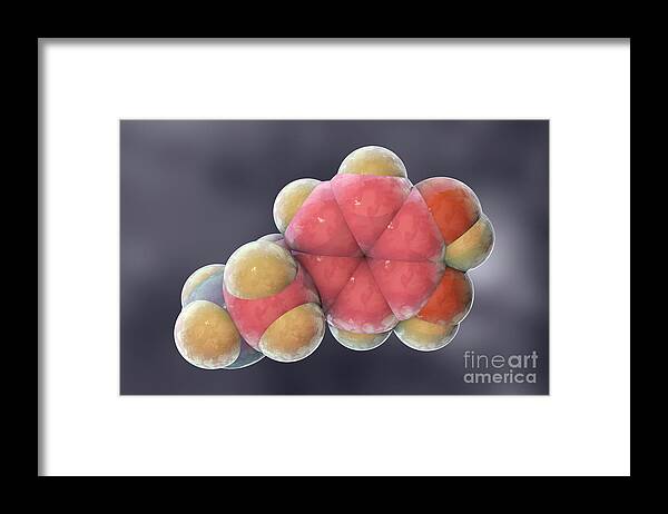 Artwork Framed Print featuring the photograph Dopamine Molecule #12 by Kateryna Kon/science Photo Library