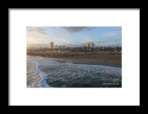 Sunset Framed Print featuring the photograph Pacific Sunset , Santa Monica, California #12 by John Shiron