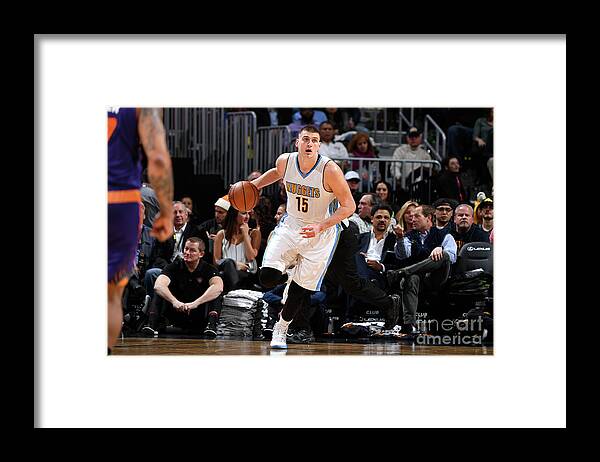 Nba Pro Basketball Framed Print featuring the photograph Phoenix Suns V Denver Nuggets by Garrett Ellwood