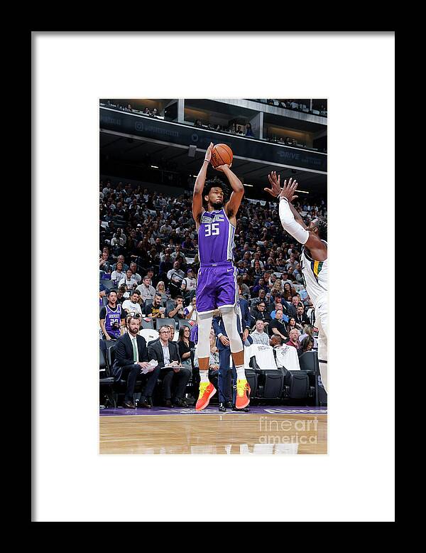 Marvin Bagley Iii Framed Print featuring the photograph Utah Jazz V Sacramento Kings by Rocky Widner