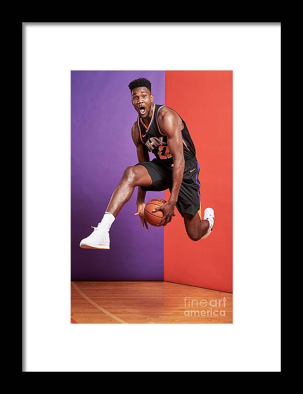 Deandre Ayton Framed Print featuring the photograph 2018 Nba Rookie Photo Shoot #120 by Jennifer Pottheiser