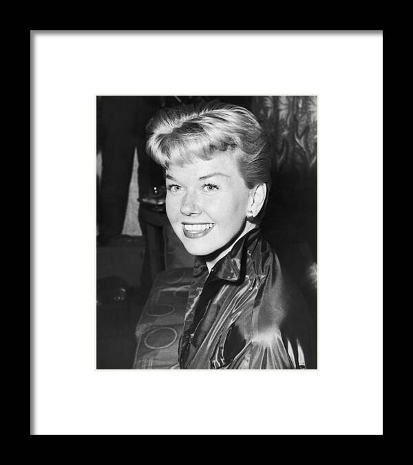 1950-1959 Framed Print featuring the photograph 12t Of April 1955. London. Doris Day At by Keystone-france