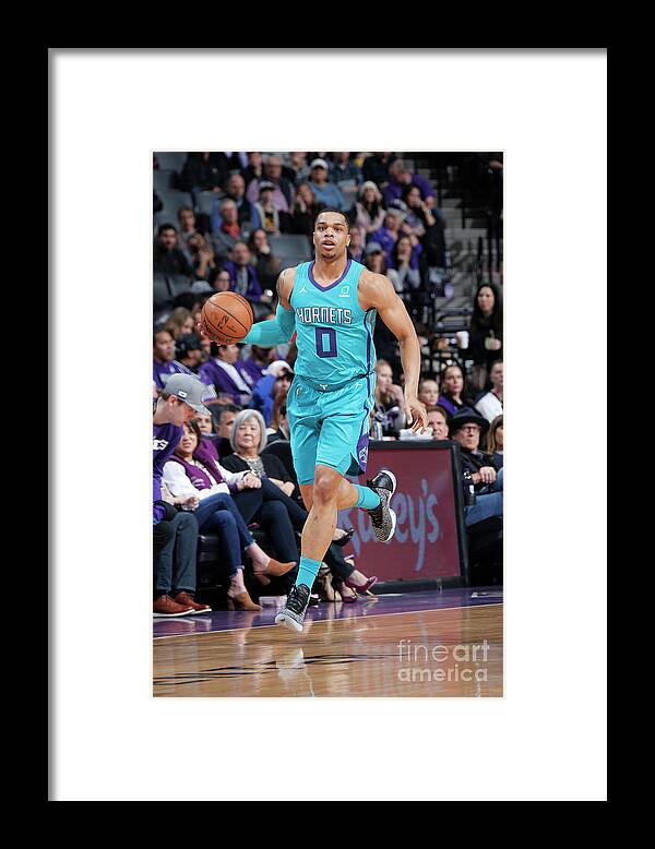 Miles Bridges Framed Print featuring the photograph Charlotte Hornets V Sacramento Kings by Rocky Widner