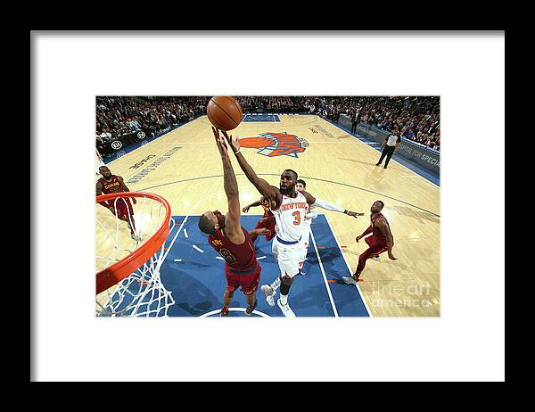 Tim Hardaway Jr Framed Print featuring the photograph Cleveland Cavaliers V New York Knicks #13 by Nathaniel S. Butler