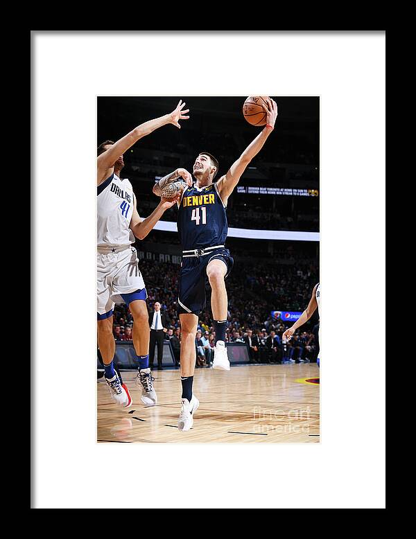Nba Pro Basketball Framed Print featuring the photograph Dallas Mavericks V Denver Nuggets by Garrett Ellwood
