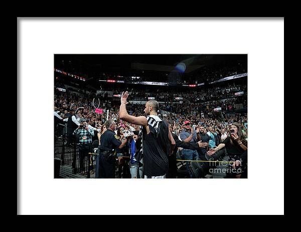 Crowd Framed Print featuring the photograph Golden State Warriors V San Antonio by Mark Sobhani