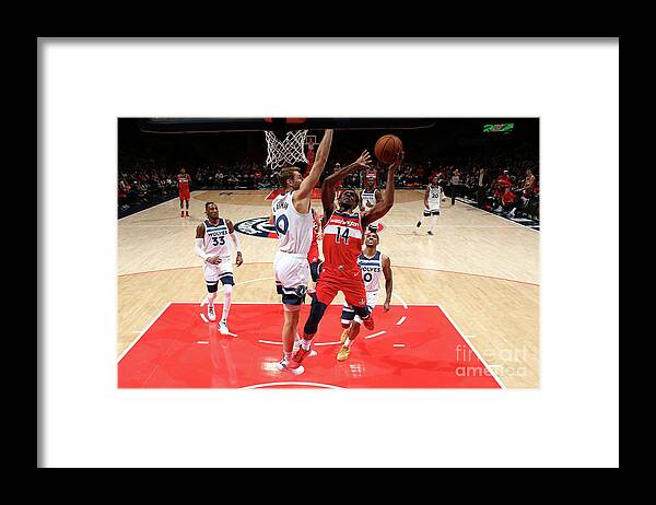 Ish Smith Framed Print featuring the photograph Minnesota Timberwolves V Washington #14 by Ned Dishman