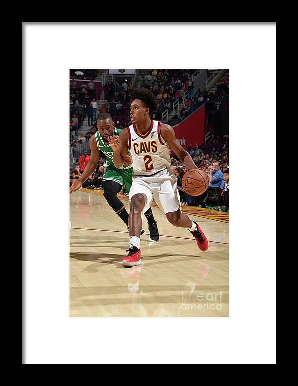 Collin Sexton Framed Print featuring the photograph Boston Celtics V Cleveland Cavaliers by David Liam Kyle