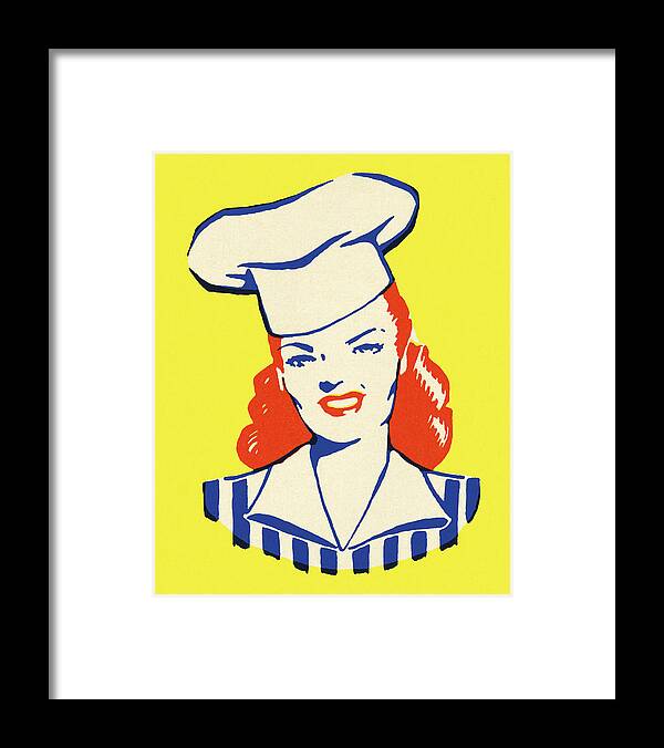 Accessories Framed Print featuring the drawing Chef #15 by CSA Images