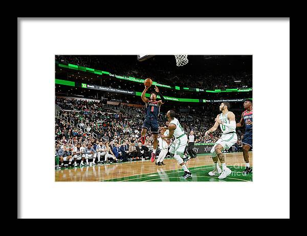 Nba Pro Basketball Framed Print featuring the photograph Washington Wizards V Boston Celtics by Brian Babineau