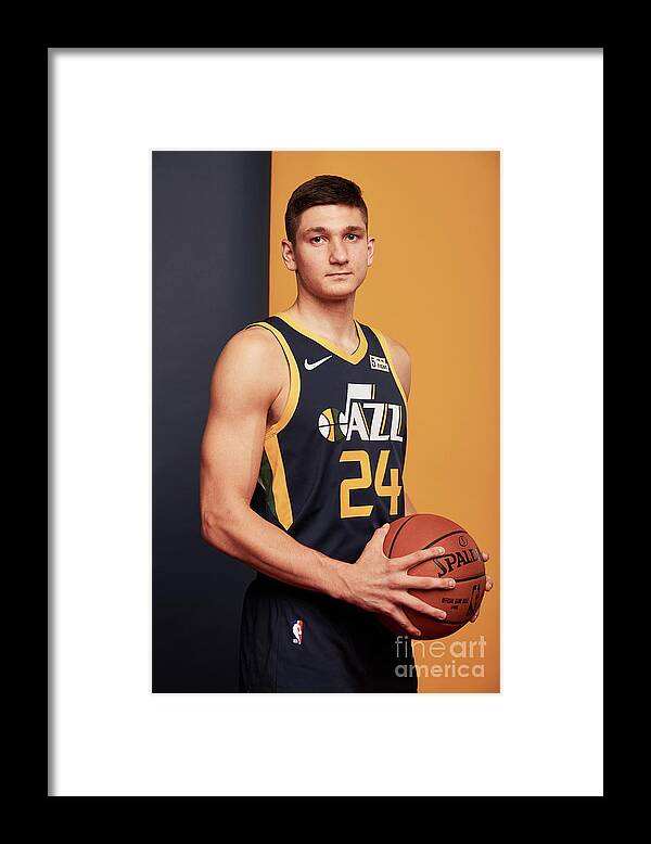 Grayson Allen Framed Print featuring the photograph 2018 Nba Rookie Photo Shoot #154 by Jennifer Pottheiser