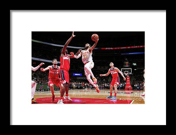 Nba Pro Basketball Framed Print featuring the photograph Atlanta Hawks V Washington Wizards by Ned Dishman