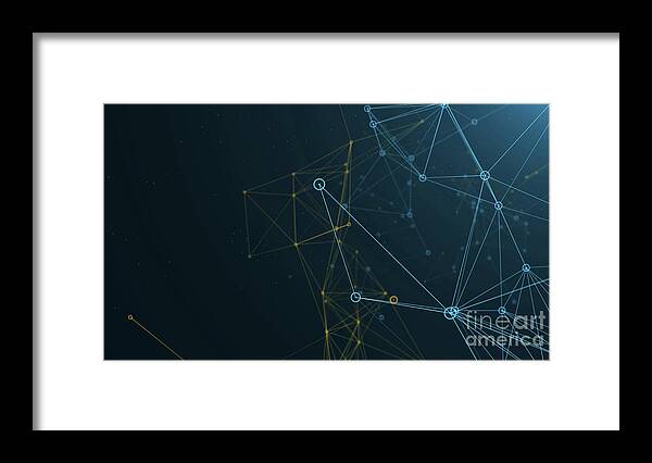 Network Framed Print featuring the photograph Network #16 by Jesper Klausen/science Photo Library